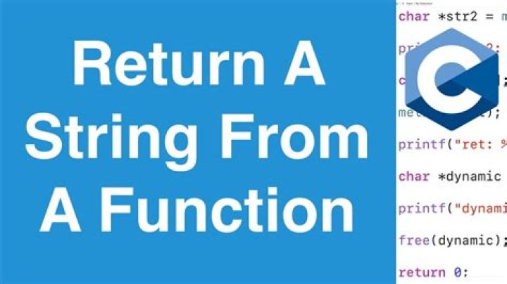 Can a function return a string