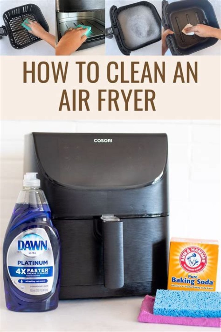 How do I clean my air fryer with baking soda