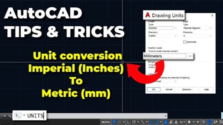 How do I convert metric to imperial in Autocad