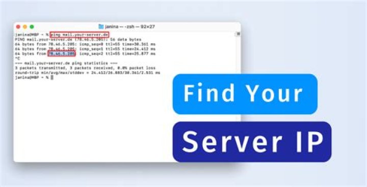How do I find my database server IP address