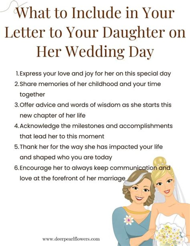 How do I prepare my daughter for her wedding