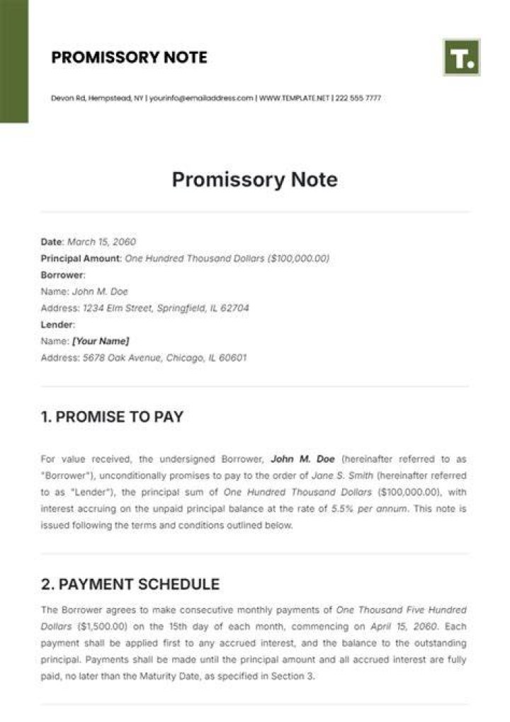 How do you account for a promissory note