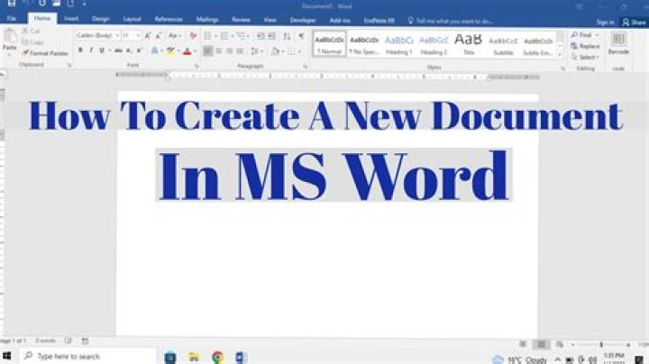 How do you create a word processing document