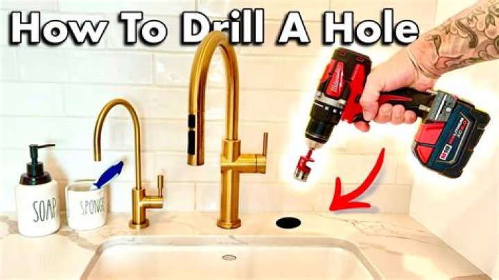 How do you drill a hole in a ceramic sink