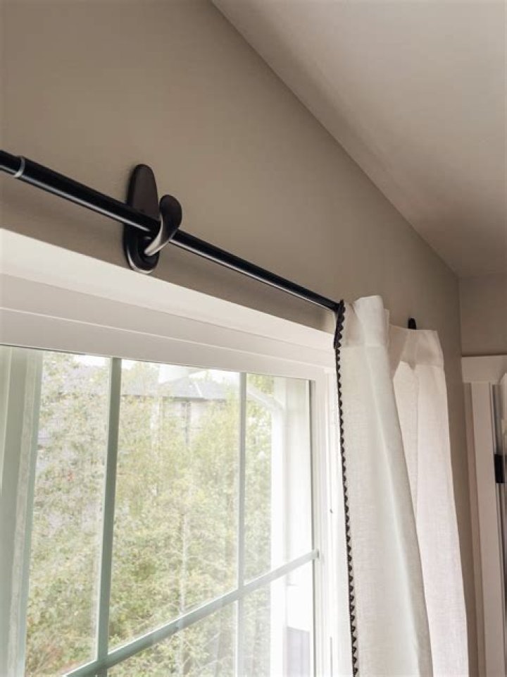 How do you hang curtain rod holders