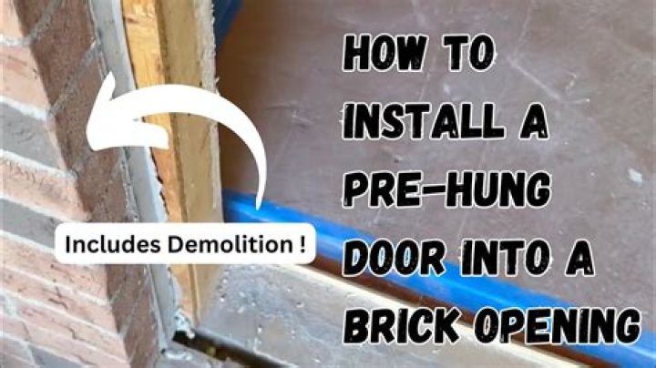 How do you install a Prehung door in a concrete block