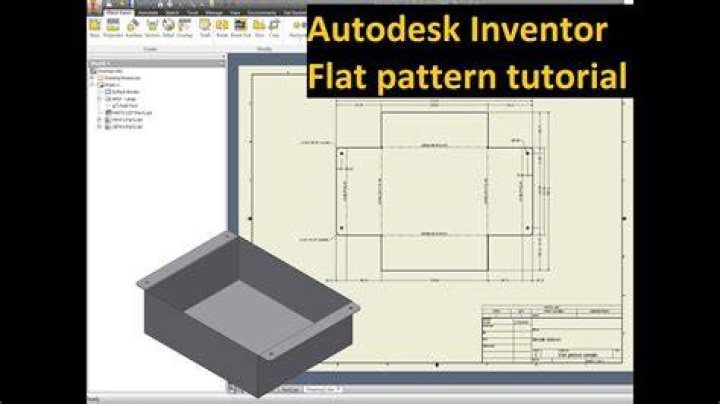 How do you make a flat pattern in Inventor