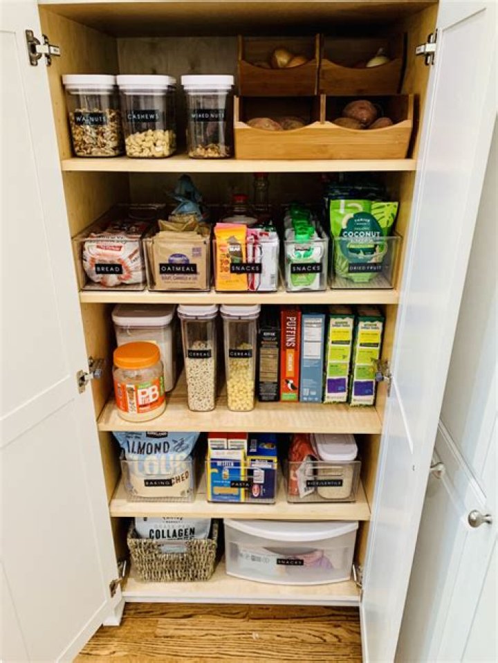 How do you organize a cupboard
