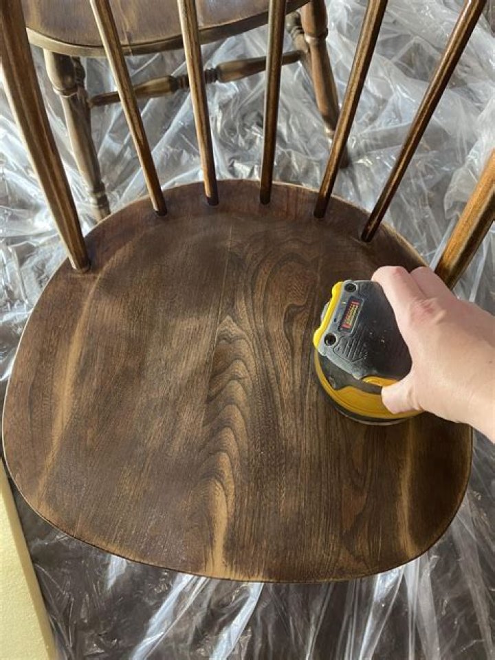 How do you paint a painted chair