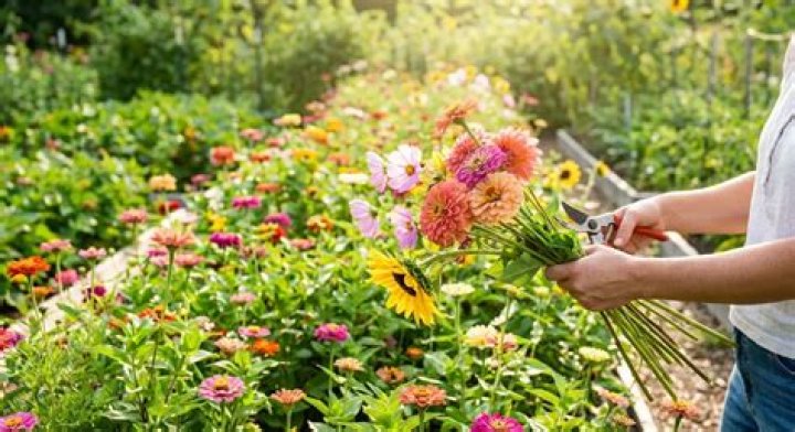 How do you plant cut flowers in a garden