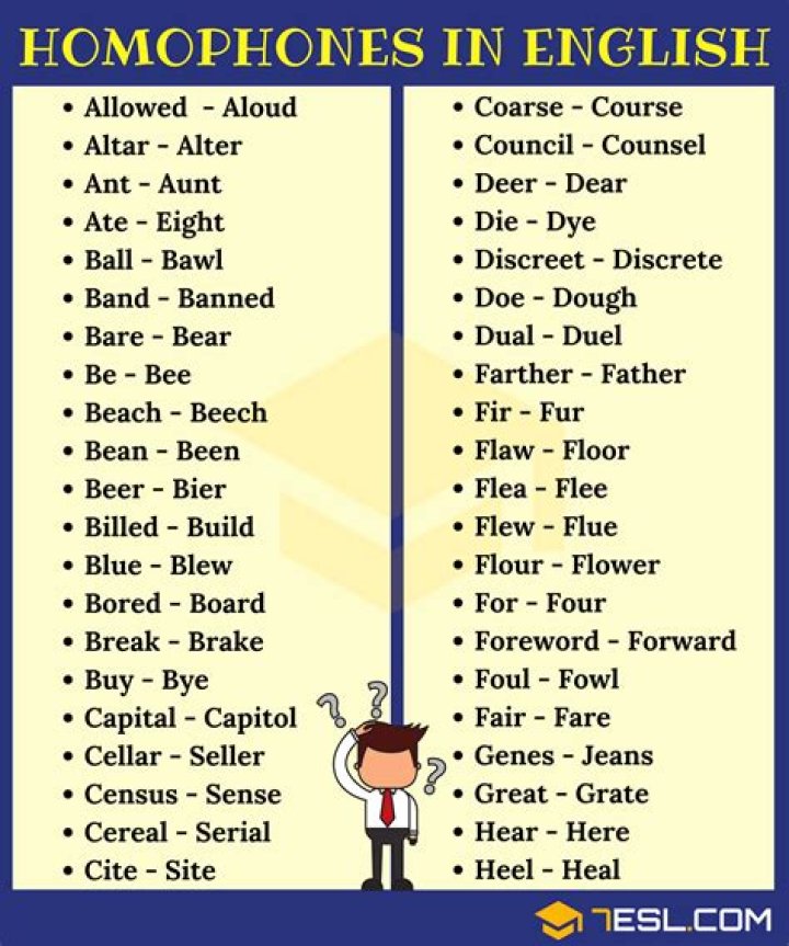 How do you use homophones in a sentence