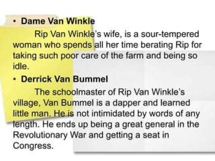 How does Dame Van Winkle act towards RIP