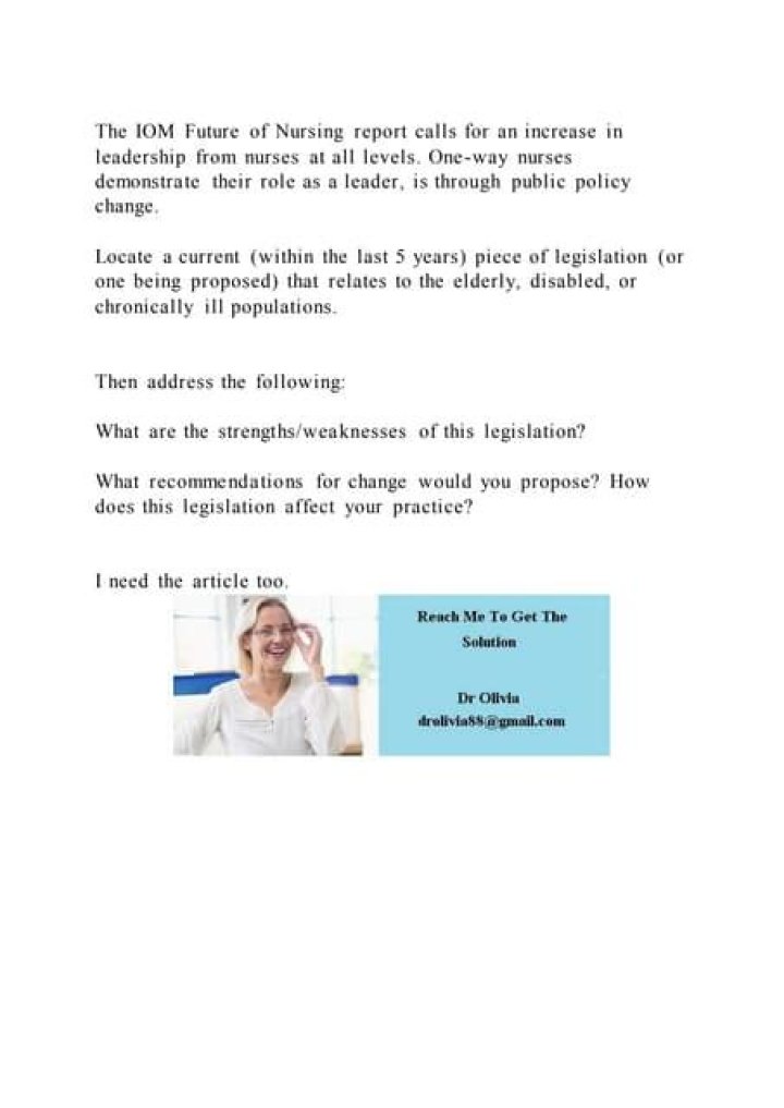 How does the IOM report affect nursing