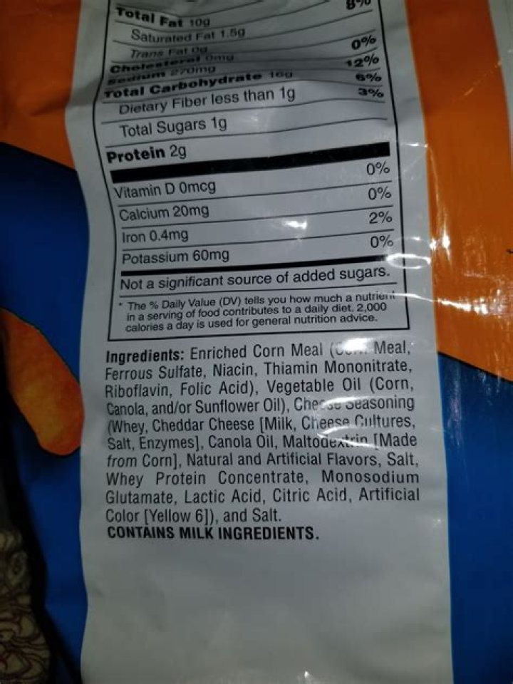 How many calories is Cheeto Puff