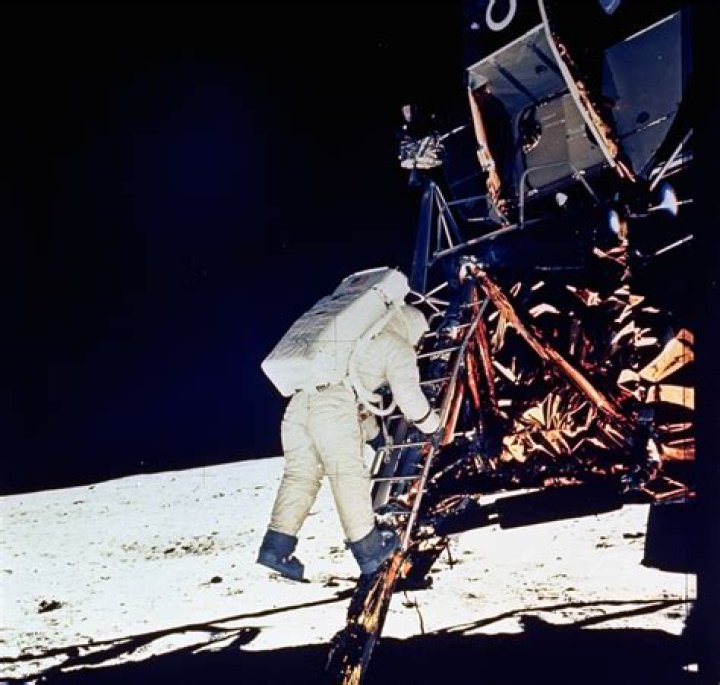 How many photos were taken on the first moon landing