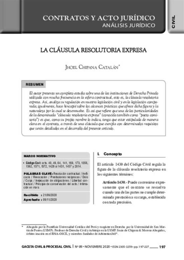 ¿Qué es la cláusula resolutoria en Colombia