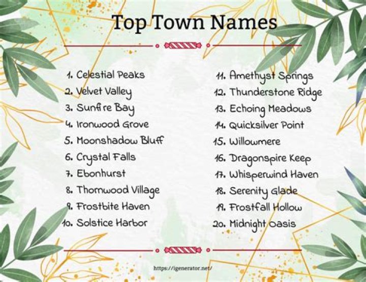What are some cool town names