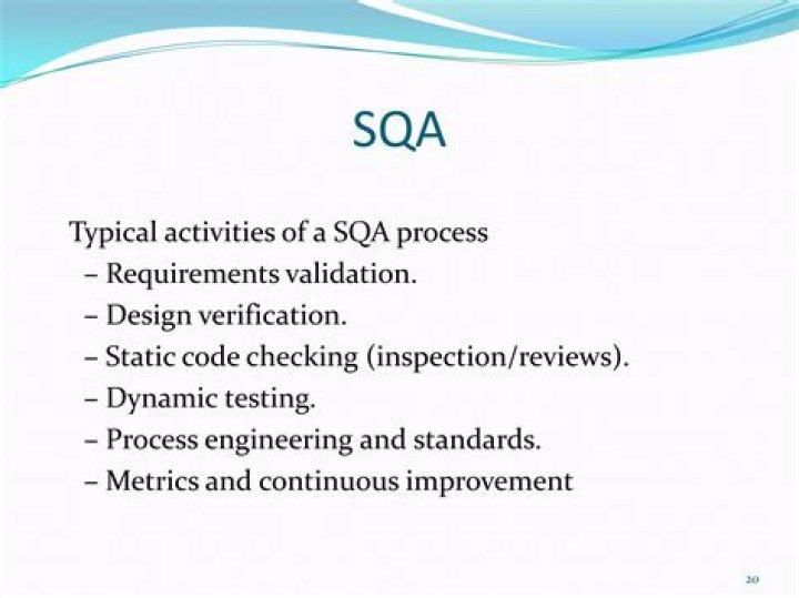 What are SQA activities
