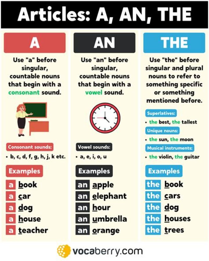 What are words like a the called