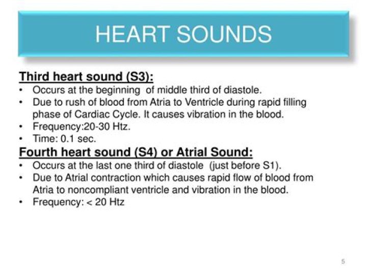 What causes s3 and s4 heart sounds