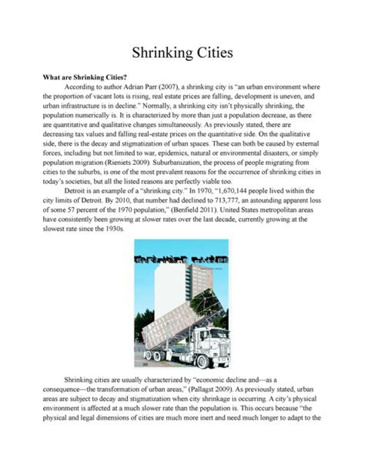What cities are shrinking