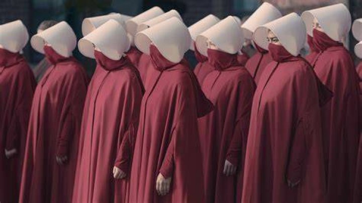 What color do the commanders wear in The Handmaids Tale