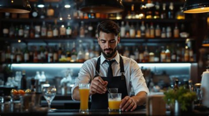 What do you call the place where the bartender makes the drink