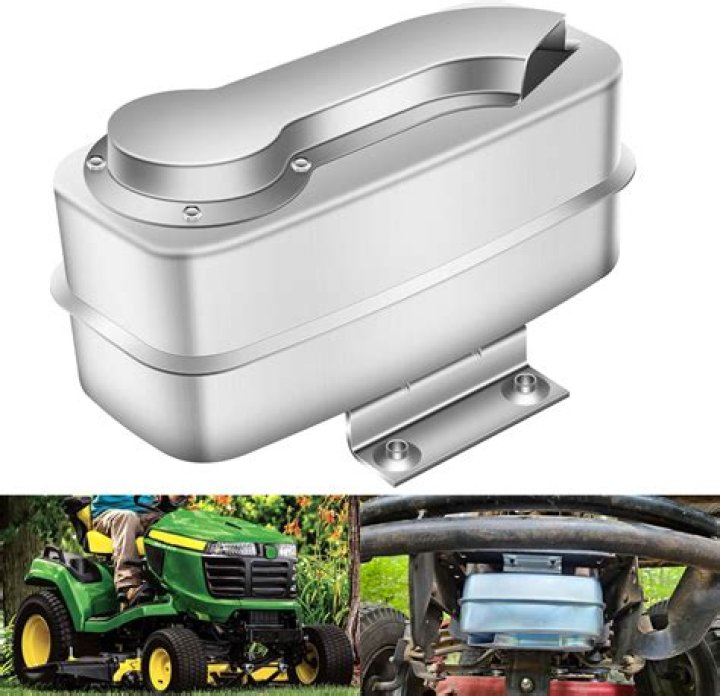 What does a lawn mower muffler do