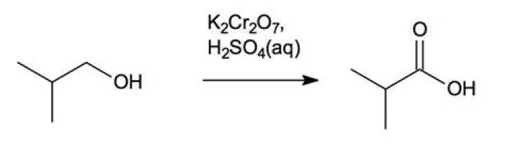 What does K2Cr2O7 do to an alcohol