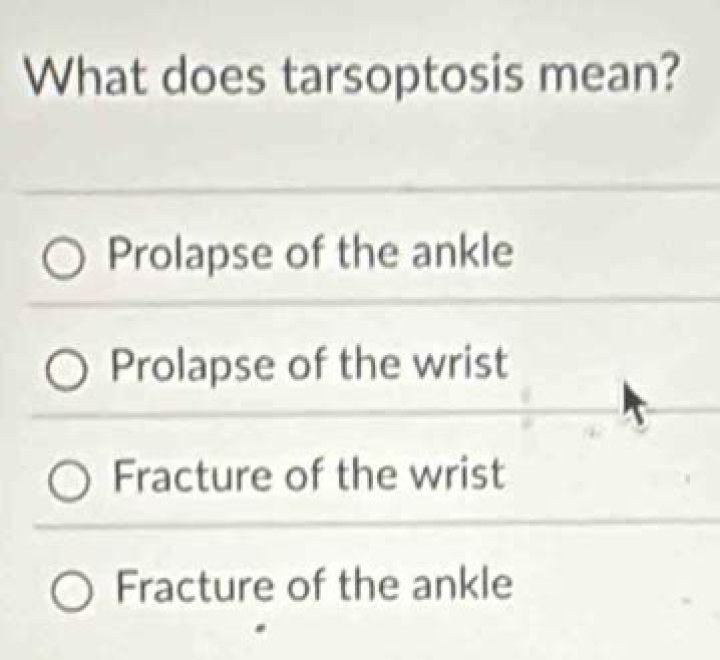 What does Tarsoptosis mean