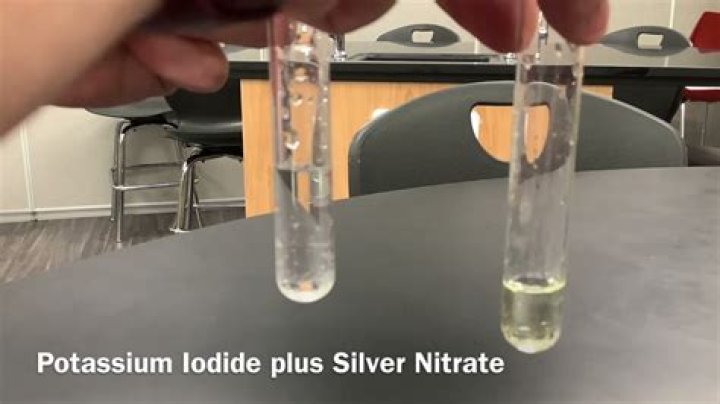 What happens when you mix silver nitrate and potassium iodide