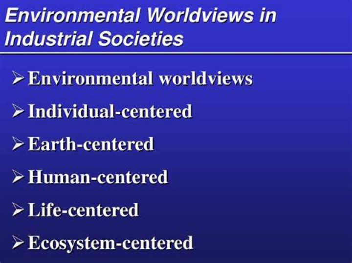 What human centered environmental worldviews guide most industrial societies