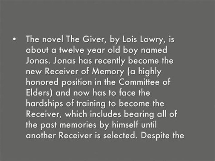 What is Chapter 17 about in the giver