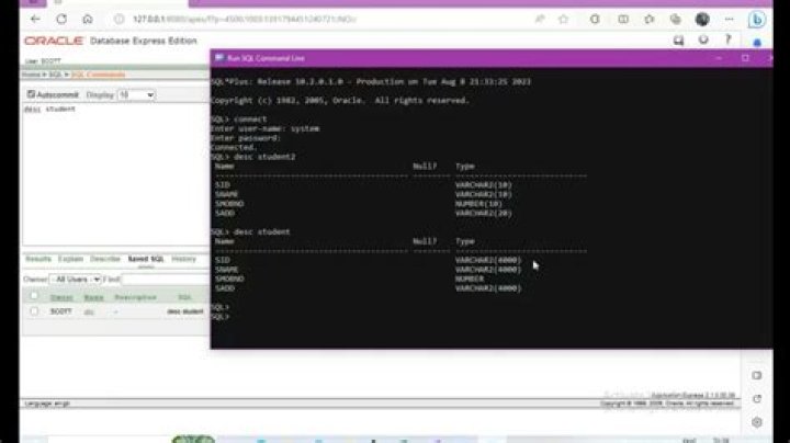 What is G means in Oracle 10g