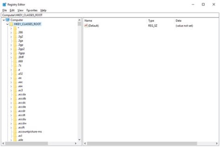 What is Hkey_classes_root used for
