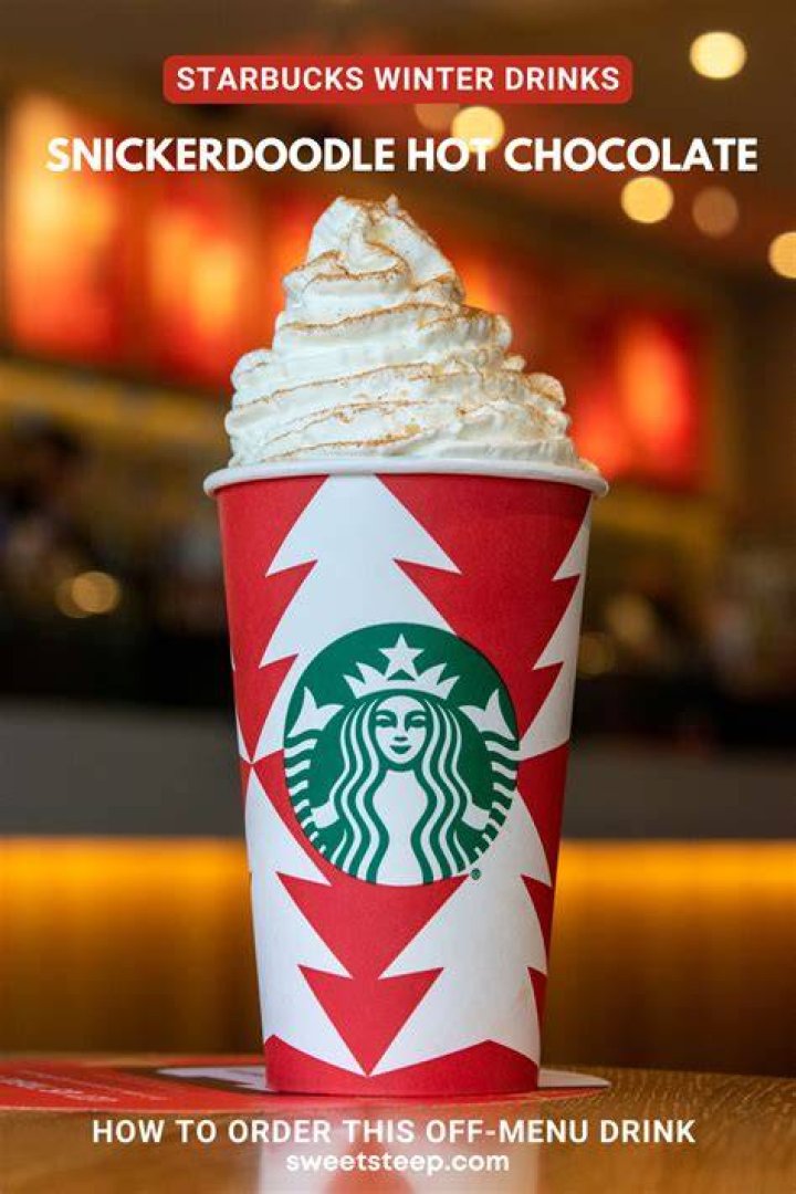 What is in the Snickerdoodle hot chocolate at Starbucks