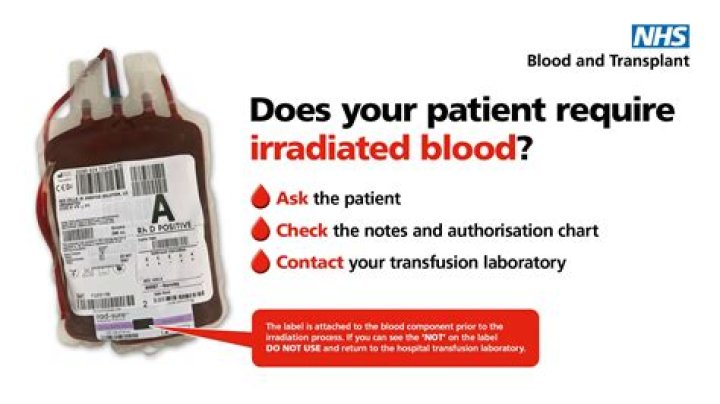 What is irradiated blood used for