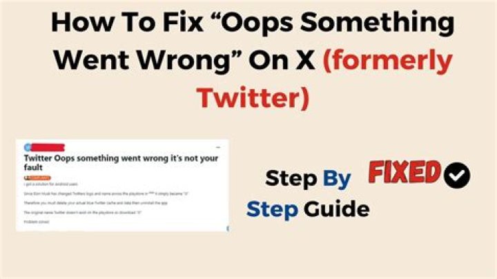 What is Oops something went wrong