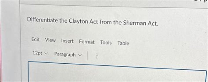 What is the difference between the Sherman Act and the Clayton Act