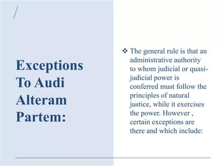 What is the effect of violation of the rule of audi alteram partem by an administrative tribunal