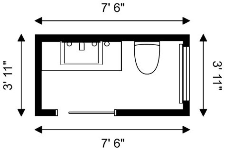 What is the smallest size a powder room can be