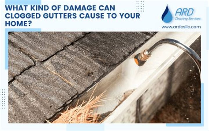 What kind of damage can clogged gutters cause