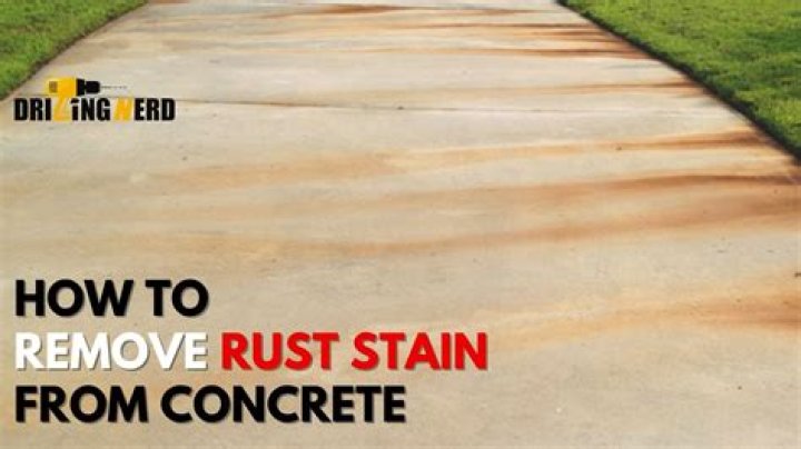 What takes rust out of concrete