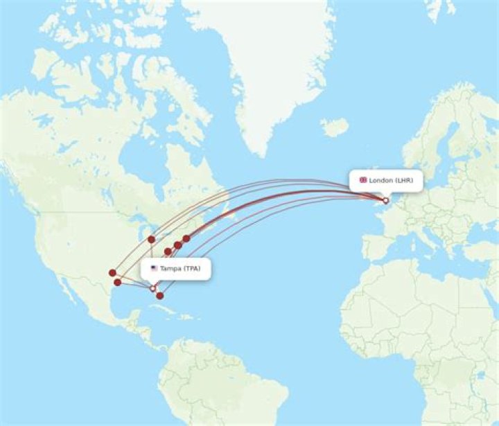 What UK airports fly to Tampa