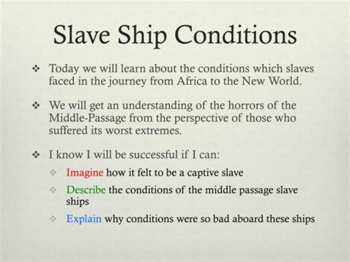 What were conditions like on the slave ships