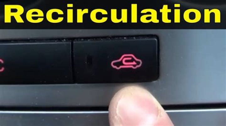 When should I use the recirculation button in my car
