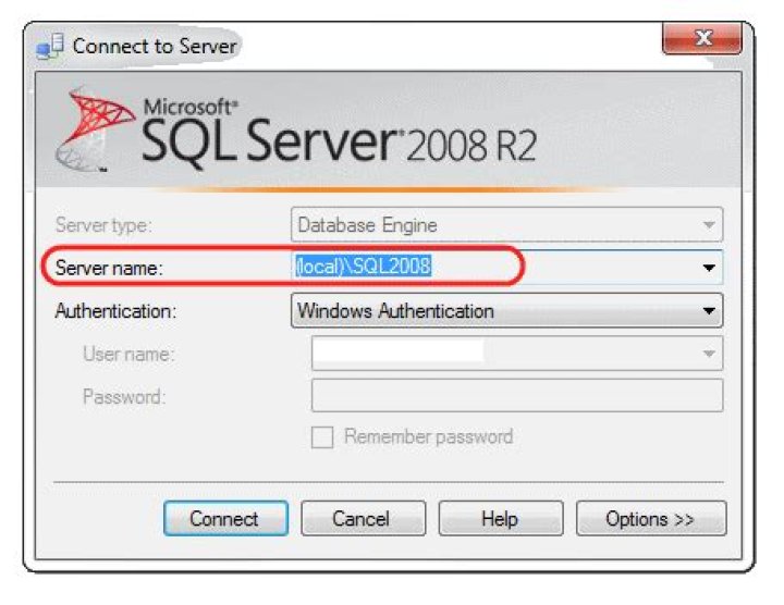 Where can I find SQL Server server name