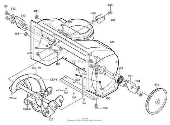 Where is the model number on a Murray snowblower