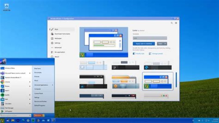 Which themes can be implemented in Windows 7