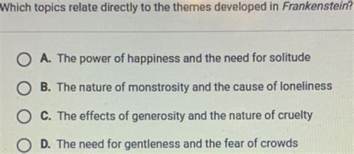 Which topics relate to the themes developed in Frankenstein